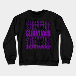 Epilepsy Awareness Epilepsy Survivor Crewneck Sweatshirt